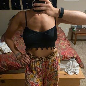 Black Crochet crop top